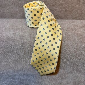 Gordon‎ Thomas Ltd Mens Yellow Geometric Neck Tie 100% Silk Made In USA